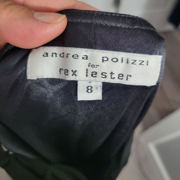 Vintage Andrea polizzi for Rex Lester black midi dress - Picture 8 of 9